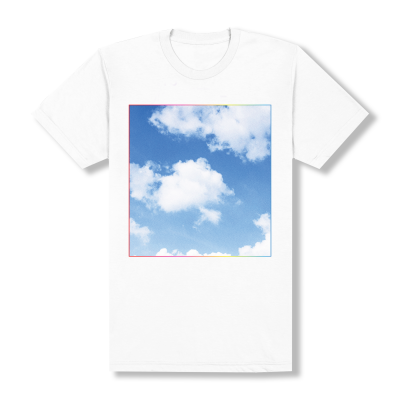White Square Clouds Tee 